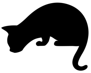 ネコのシルエットイラスト1