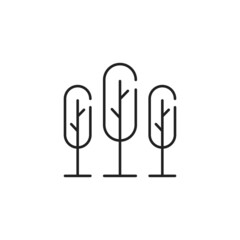 Trees icon. High quality black vector illustration.