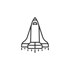 Fototapeta premium Space shuttle icon. High quality black vector illustration.