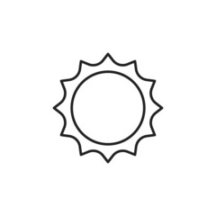 Sun icon. Solar system. High quality black vector illustration.