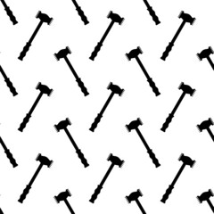 Meat Tenderizer Tool Icon Seamless Pattern, Meat Mallet, Meat Pounder For Tenderize Slab Of Meat