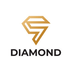 letter S with diamond logo design