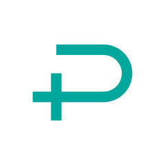 Obraz premium health letter P logo template