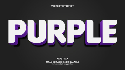 Minimalist White and Purple Logo with Editable Text Effect