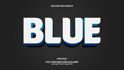 Minimalist White and Blue Logo with Editable Text Effect