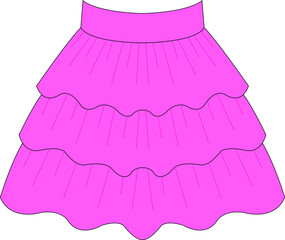 Skirt Vector illustration. skirt image or clip art. women skirt.