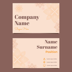 Fototapeta premium Beautiful flower petals business card template design