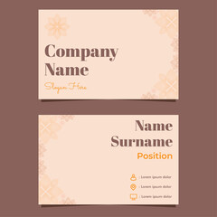 Beautiful flower petals business card template design