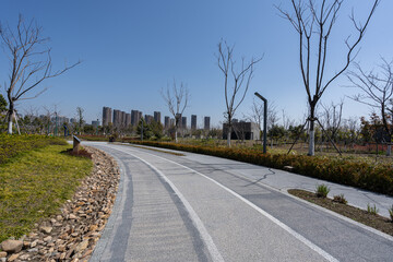 Fototapeta na wymiar raod in city park