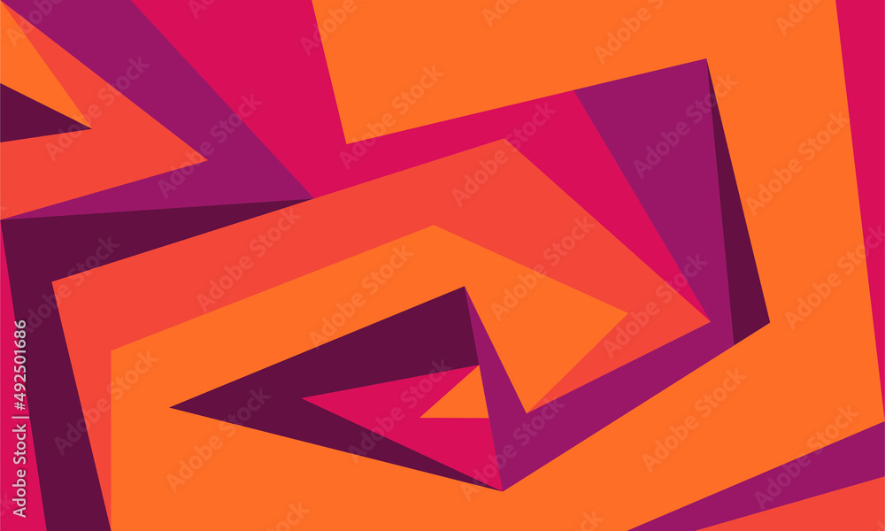 Poster abstract background with colorful and gradient illusionist pattern