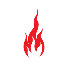 Fire flames on a white background.