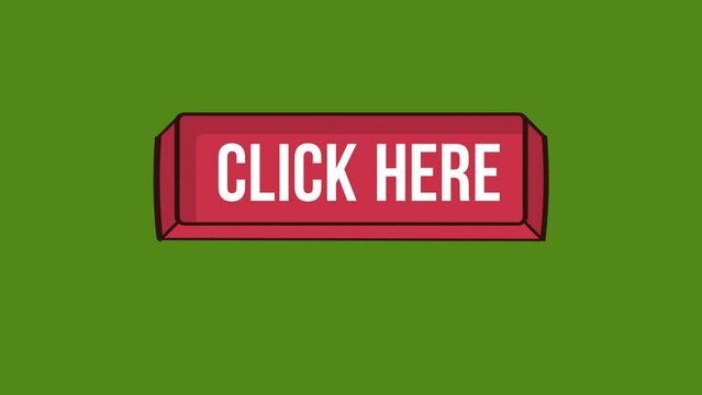 click here button animation.Online order concept.4K motion animation