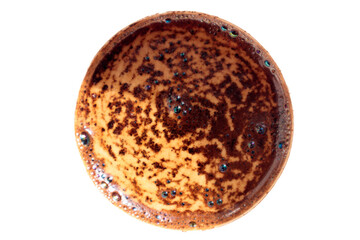 Coffee foam pattern without cup.