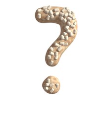 Crumb Cake Themed Font  Question Mark