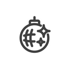 Disco ball line icon