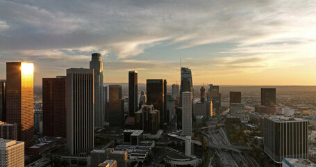 Downtown Los Angeles California. Los Angele, California, USA downtown cityscape.