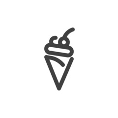 Ice cream cone line icon