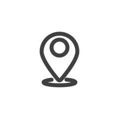 Map pointer line icon