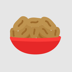 Dates icon in flat style about ramadan, use for website mobile app presentation