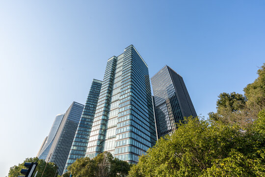 Fototapeta modern office building in hangzhou china