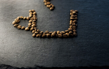 close-up of coffee beans