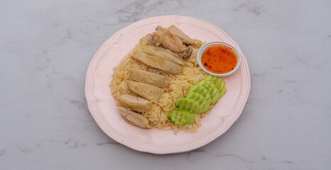 Mixed Thai and Muslim Food Selections 