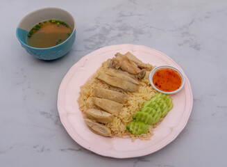 Mixed Thai and Muslim Food Selections 