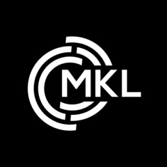 MKL letter logo design. MKL monogram initials letter logo concept. MKL letter design in black background.