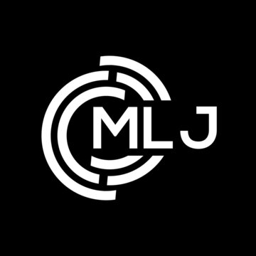MLJ letter logo design. MLJ monogram initials letter logo concept. MLJ letter design in black background.