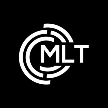 MLT letter logo design. MLT monogram initials letter logo concept. MLT letter design in black background.