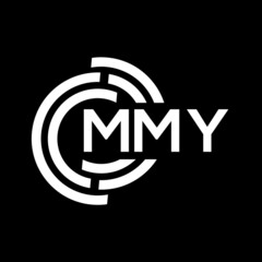 MMY letter logo design. MMY monogram initials letter logo concept. MMY letter design in black background.