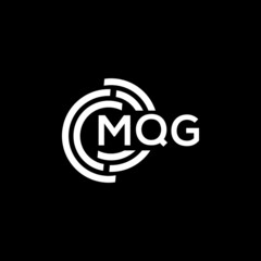 Obraz premium MQG letter logo design. MQG monogram initials letter logo concept. MQG letter design in black background.