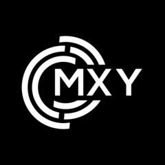 MXY letter logo design. MXY monogram initials letter logo concept. MXY letter design in black background.