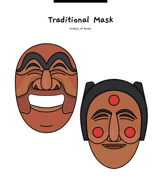 This is a traditional Korean mask. It's used when wearing a mask dance.