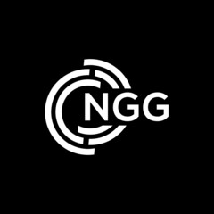 NGG letter logo design. NGG monogram initials letter logo concept. NGG letter design in black background.