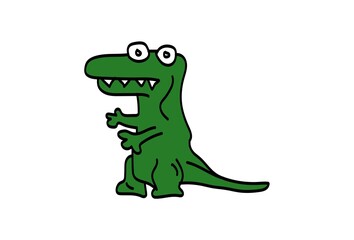 cartoon doodle crazy alligator Vector illustration design
