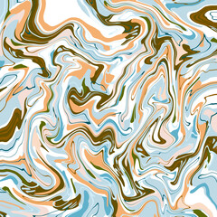 Multicolored marble abstract texture with dynamic interlaced curved lines in light tones