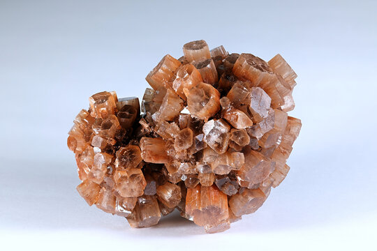 Aragonite crystals from Taouz ares Morocco.   Aragonite is a carbonate mineral, one of the three most common naturally occurring crystal forms of calcium carbonate.