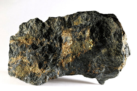 Industrial copper ore called chalcopyrite from Stansvik historcal mine in Finland