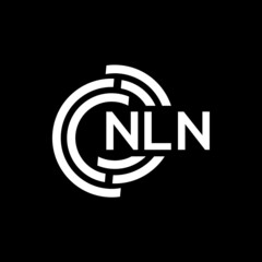 NLN letter logo design. NLN monogram initials letter logo concept. NLN letter design in black background.