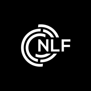 NLF letter logo design. NLF monogram initials letter logo concept. NLF letter design in black background.