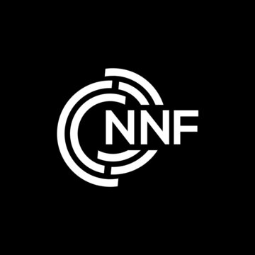 NNF letter logo design. NNF monogram initials letter logo concept. NNF letter design in black background.