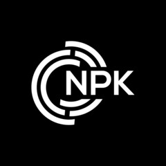 NPK letter logo design. NPK monogram initials letter logo concept. NPK letter design in black background.