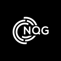 NQG letter logo design. NQG monogram initials letter logo concept. NQG letter design in black background.