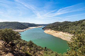 Obraz premium Landscape view of Monfrague National Park. Caceres, Extremadura, Spain