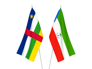 Fototapeta na wymiar Central African Republic and Republic of Equatorial Guinea flags