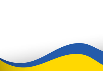 Ukraine flag wave flowing flutter banner concept and copy space background vector illustration.