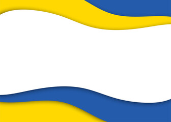 Ukraine flag wave flowing banner with copy space for text background vector.