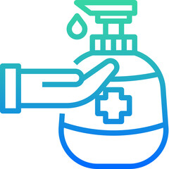 Obraz premium Hand sanitizer alcohol gel icon