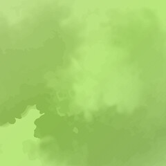 green abstract watercolor background with drips blots and smudge stains